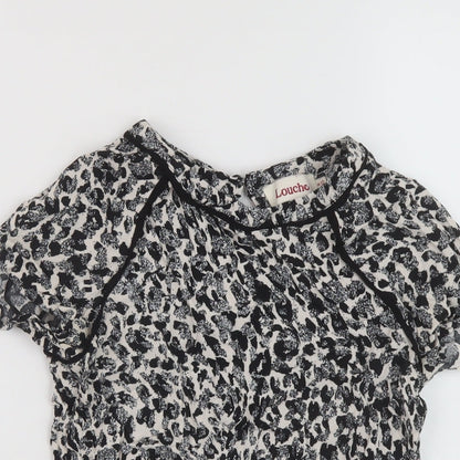 Womens UK Size 8 Louche Black Basic T-Shirt