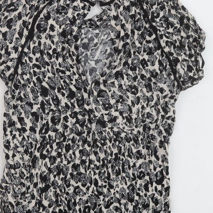 Womens UK Size 8 Louche Black Basic T-Shirt