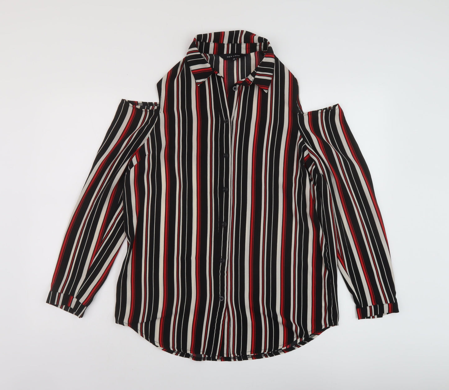 Womens UK Size 10 New Look Multicoloured Basic Blouse
