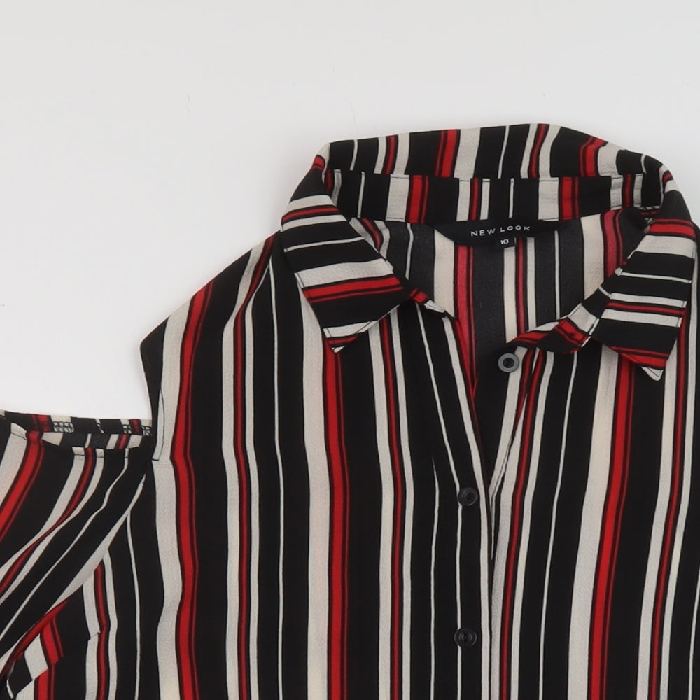 Womens UK Size 10 New Look Multicoloured Basic Blouse