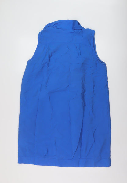 Savida Womens Blue Viscose A-Line Size 16 Scoop Neck Pullover