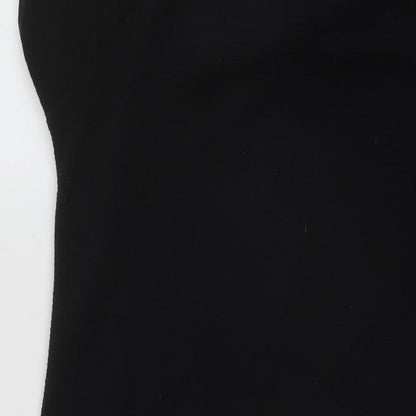 Quiz Womens Black Polyester Mini Size 10 Roll Neck Pullover