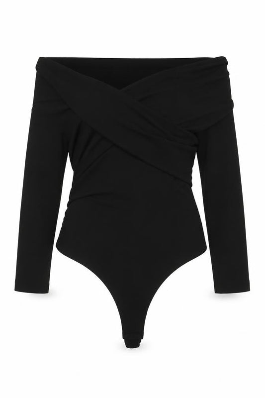 Womens UK Size 10 ASOS One-Piece Black Bodysuit