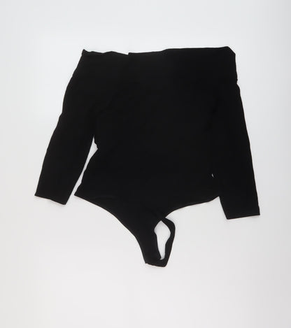 Womens UK Size 10 ASOS One-Piece Black Bodysuit