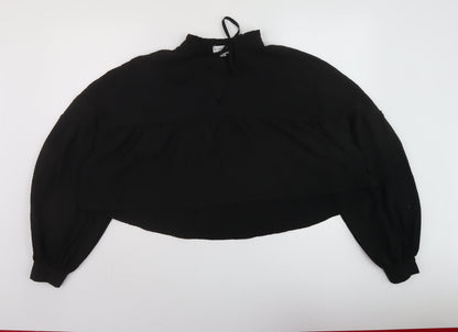 Womens UK Size 10 In the Style Black Basic Blouse
