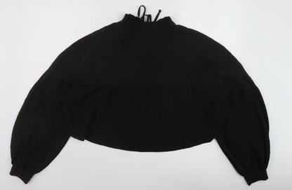 Womens UK Size 10 In the Style Black Basic Blouse