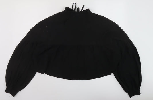 Womens UK Size 10 In the Style Black Basic Blouse