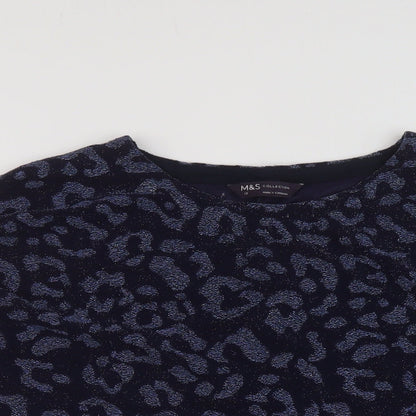 Womens UK Size 16 Marks and Spencer Blue Basic Blouse
