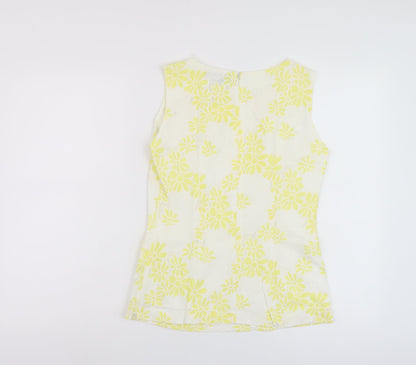 Womens UK Size 6 Marks and Spencer White Basic Tank