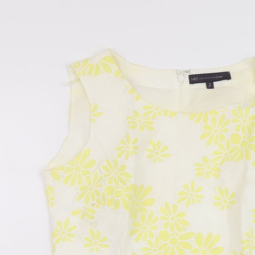 Womens UK Size 6 Marks and Spencer White Basic Tank