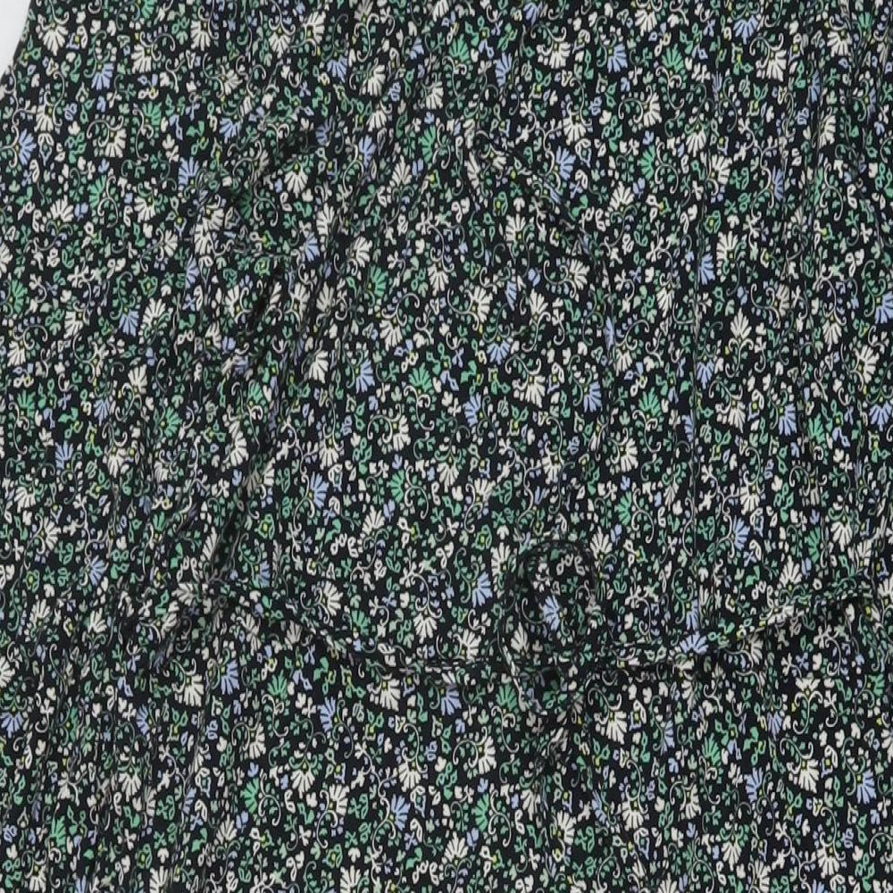 Marks and Spencer Womens Multicoloured Floral Viscose A-Line Size 12 Round Neck Pullover