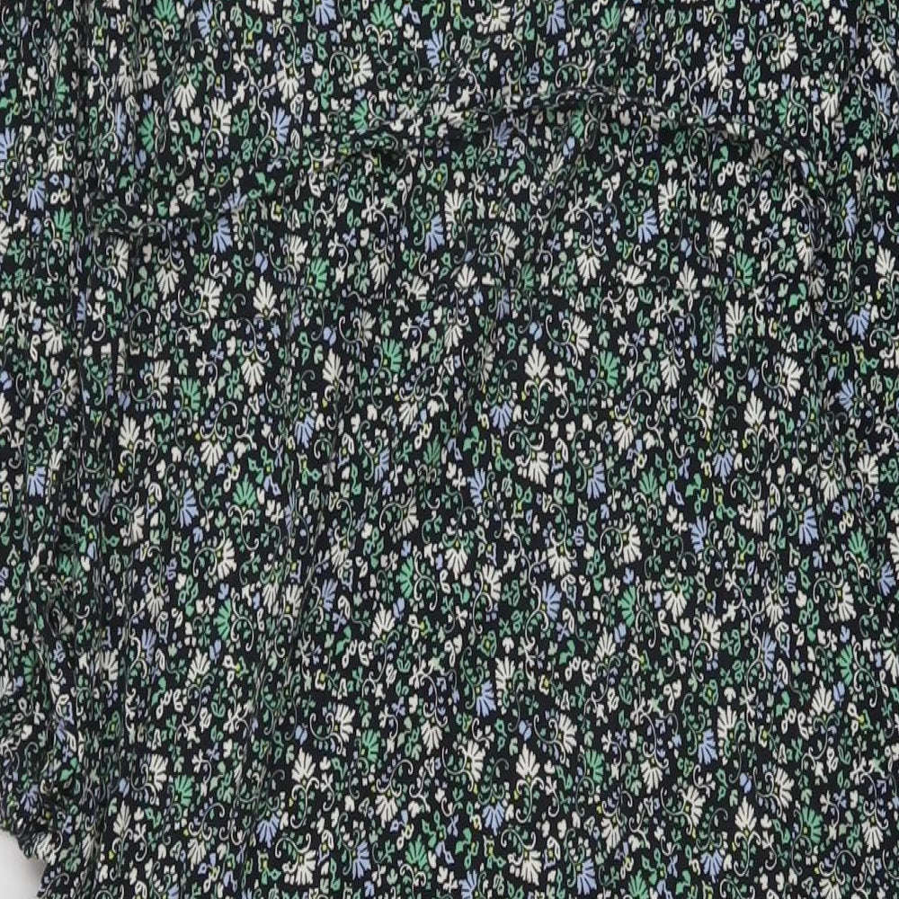 Marks and Spencer Womens Multicoloured Floral Viscose A-Line Size 12 Round Neck Pullover