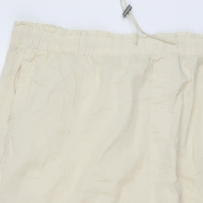 Marks and Spencer Womens Beige Polyester Straight & Pencil Skirt Size 24 Drawstring