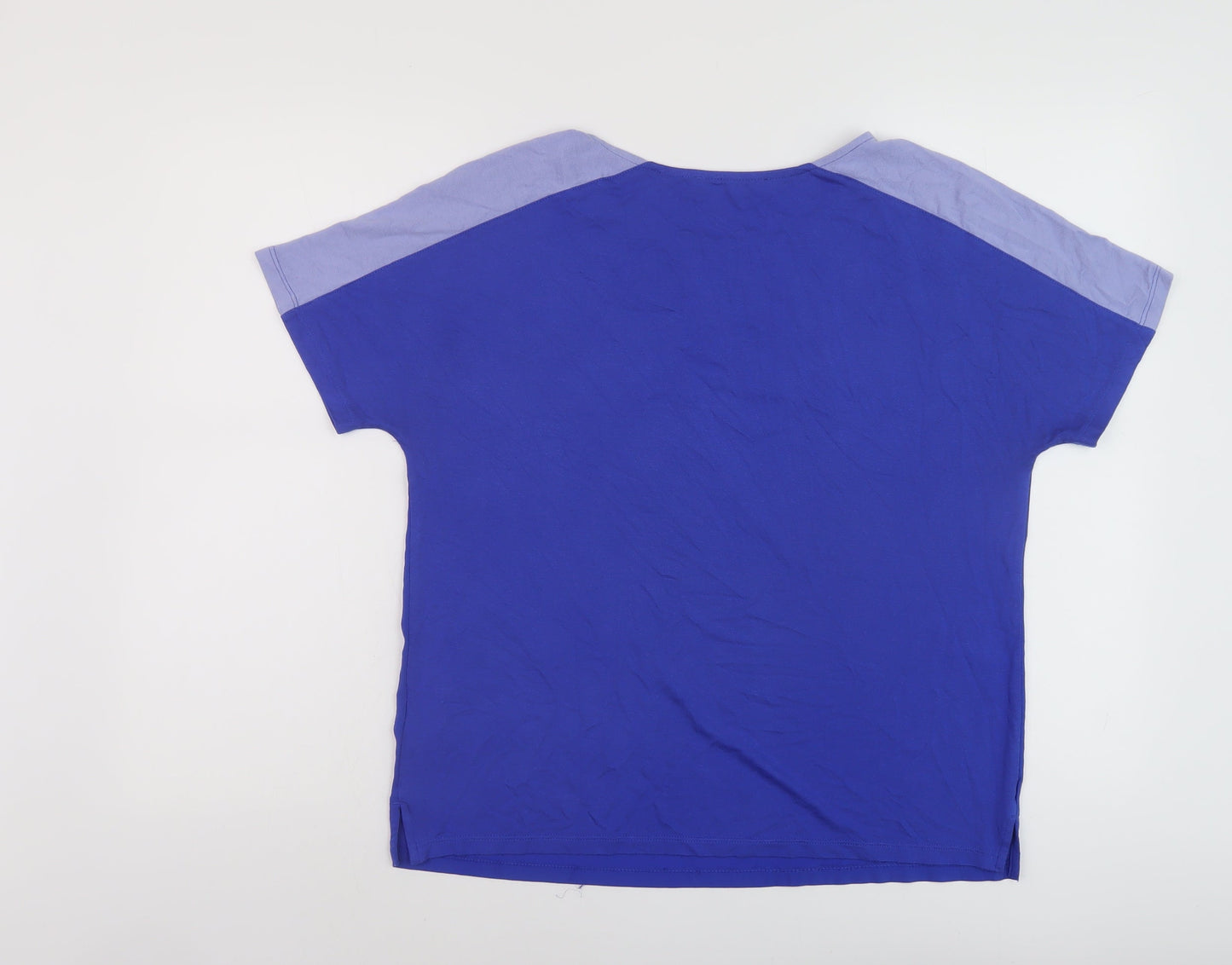 Womens UK Size 12 Marks and Spencer Blue Basic T-Shirt