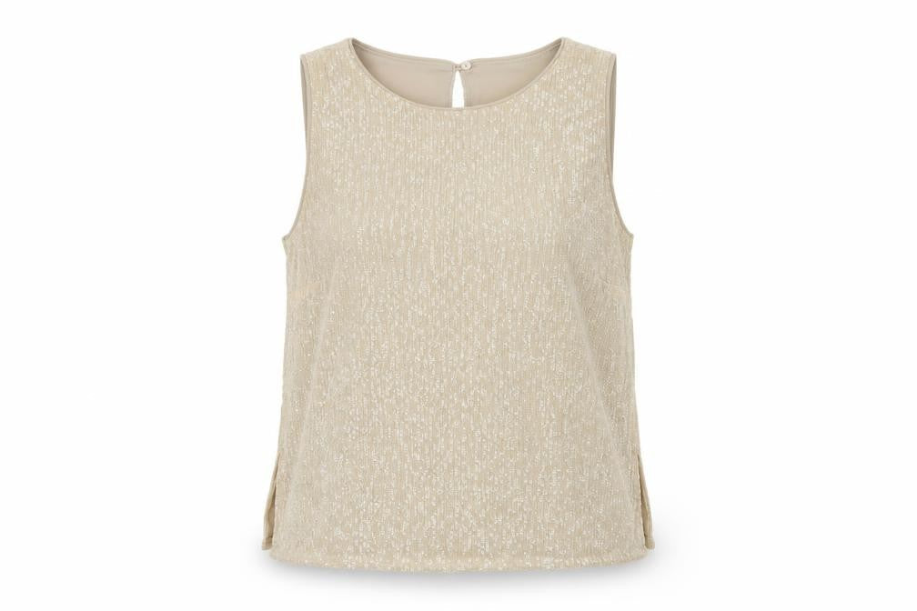 Womens UK Size 12 Marks and Spencer Beige Basic Tank