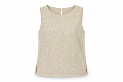 Womens UK Size 12 Marks and Spencer Beige Basic Tank
