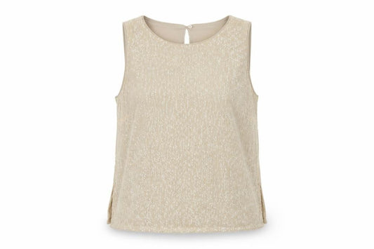 Womens UK Size 12 Marks and Spencer Beige Basic Tank