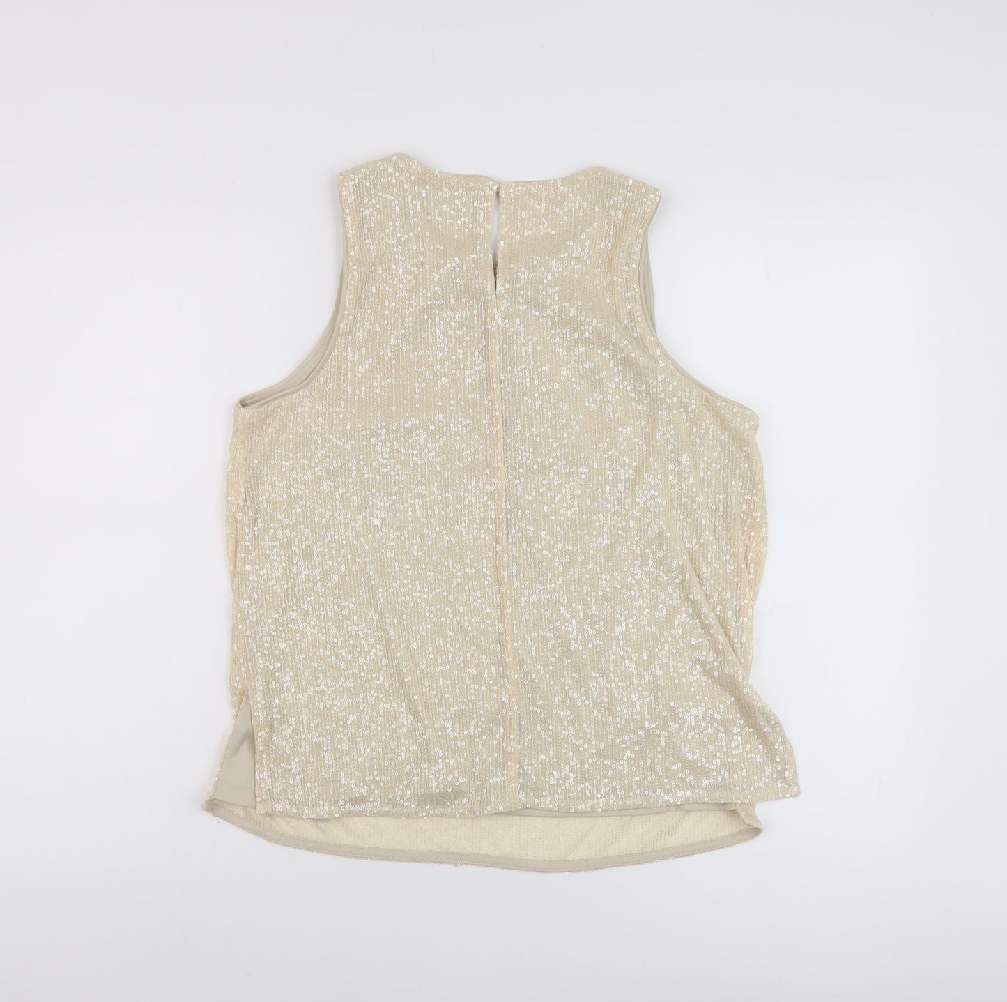 Womens UK Size 12 Marks and Spencer Beige Basic Tank