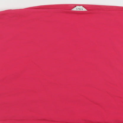 Womens UK Size XL Marks and Spencer Pink Cropped Tank