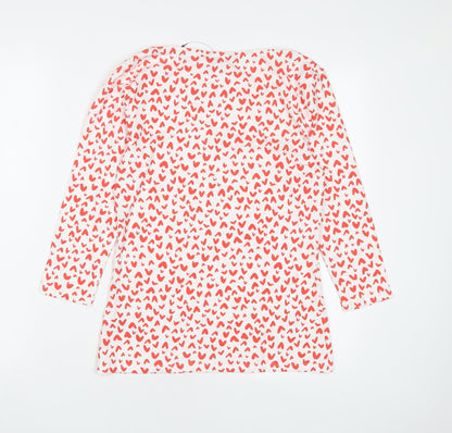 Womens UK Size 10 Marks and Spencer Red Basic T-Shirt