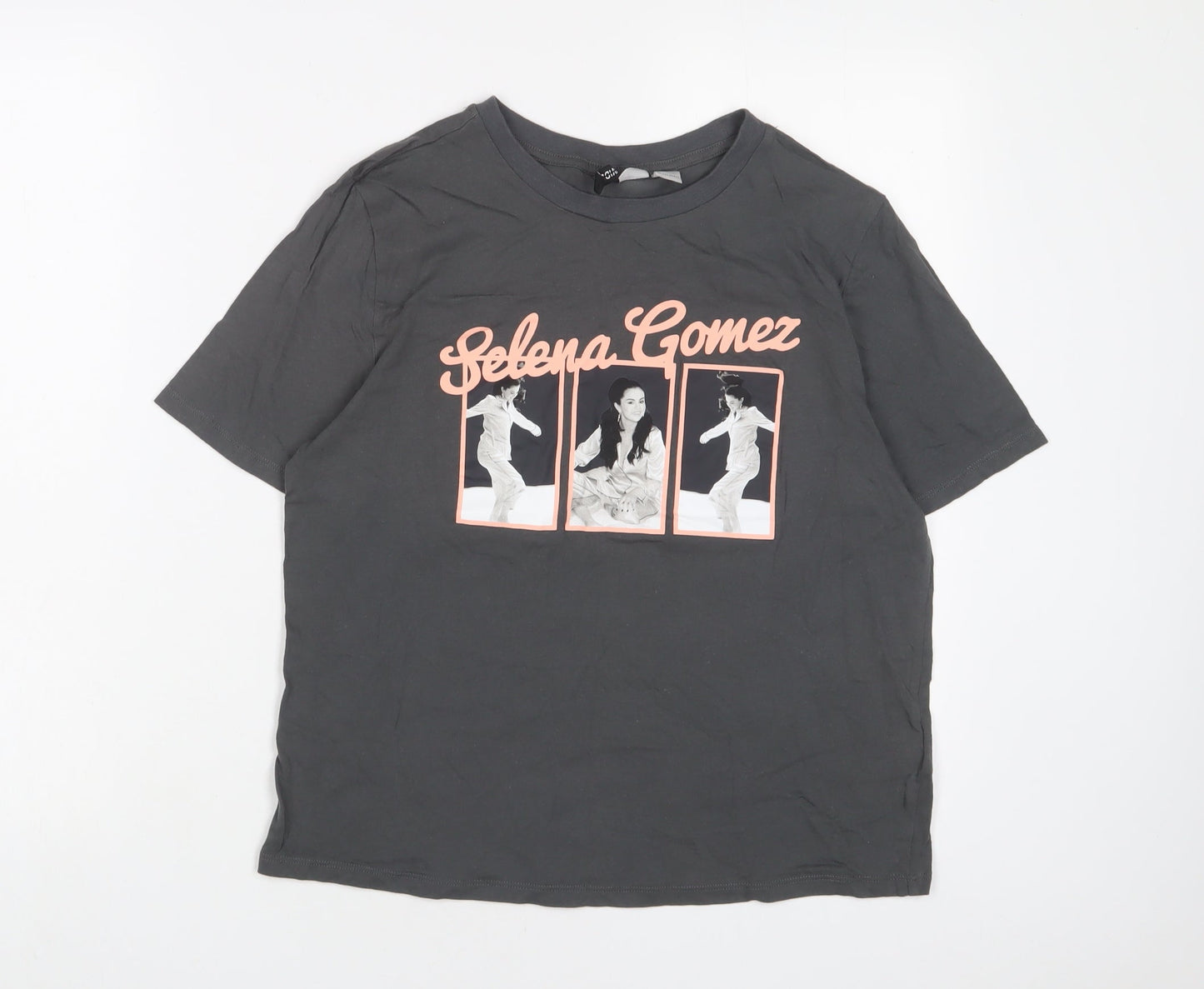 Womens UK Size S H&M Grey Basic T-Shirt