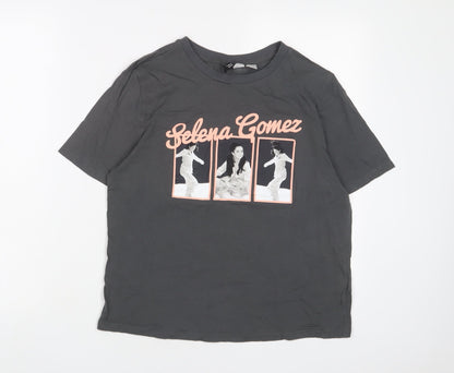 Womens UK Size S H&M Grey Basic T-Shirt