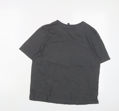 Womens UK Size S H&M Grey Basic T-Shirt