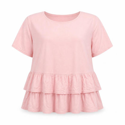 Womens UK Size 16 New Look Pink Basic T-Shirt