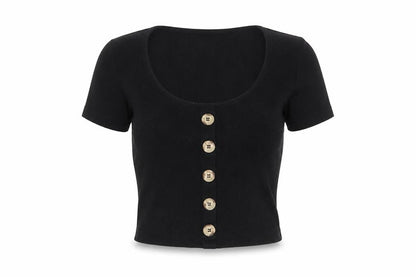 Womens UK Size 8 ASOS Black Basic T-Shirt