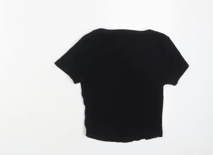 Womens UK Size 8 ASOS Black Basic T-Shirt