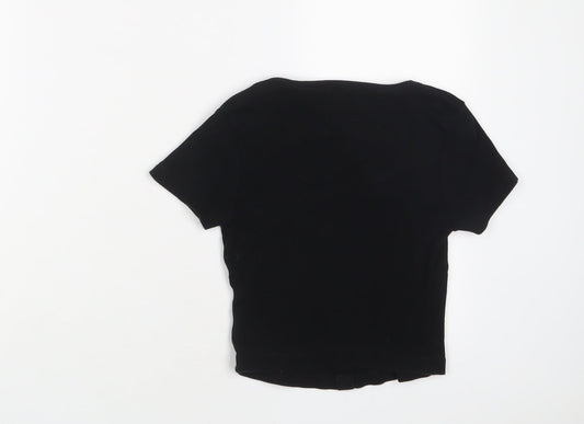 Womens UK Size 8 ASOS Black Basic T-Shirt