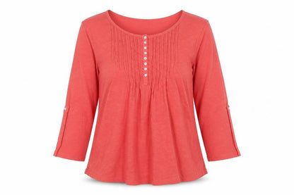 Womens UK Size 10 Pomodoro Pink Basic T-Shirt