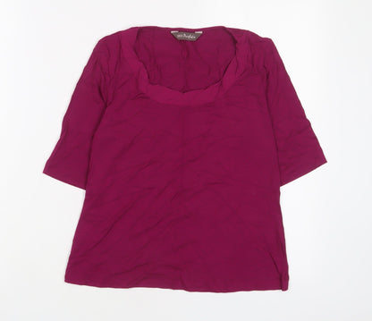 Womens UK Size 6 Marks and Spencer Purple Basic T-Shirt