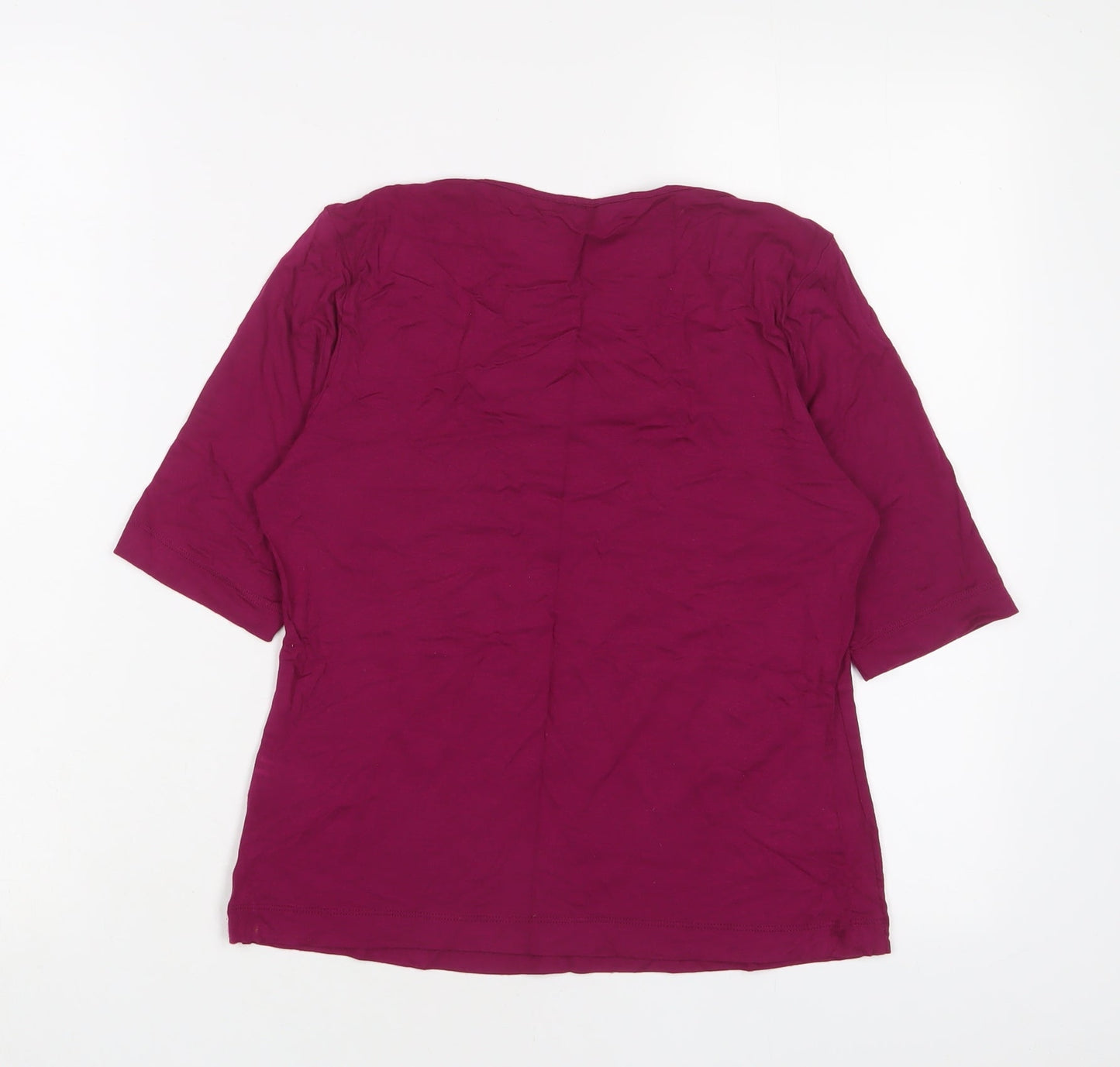 Womens UK Size 6 Marks and Spencer Purple Basic T-Shirt