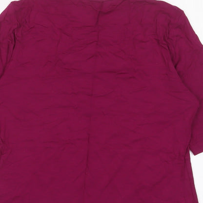 Womens UK Size 6 Marks and Spencer Purple Basic T-Shirt