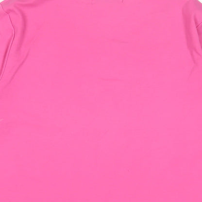 Womens UK Size 12 Poppy Pink Basic T-Shirt
