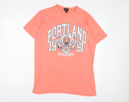 Mens UK Size S Boohoo Pink  T-Shirt