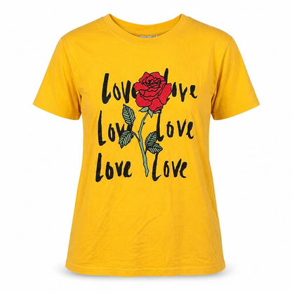 Womens UK Size S H&M Yellow Basic T-Shirt