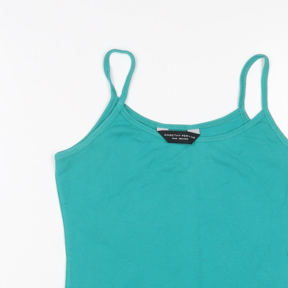 Womens UK Size 12 Dorothy Perkins Green Camisole Tank