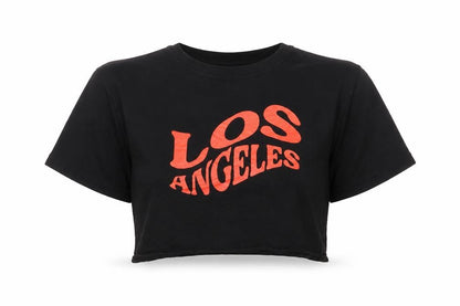 Womens UK Size S PRETTYLITTLETHING Black Cropped T-Shirt