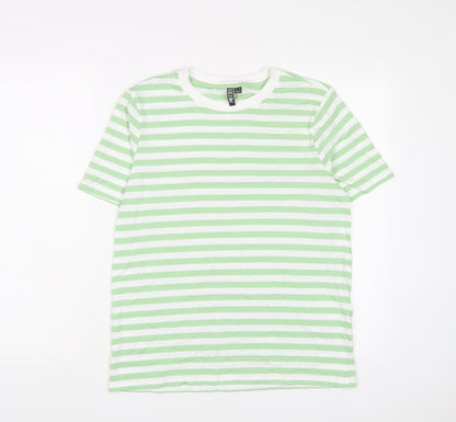 Womens UK Size M Pieces Green Basic T-Shirt