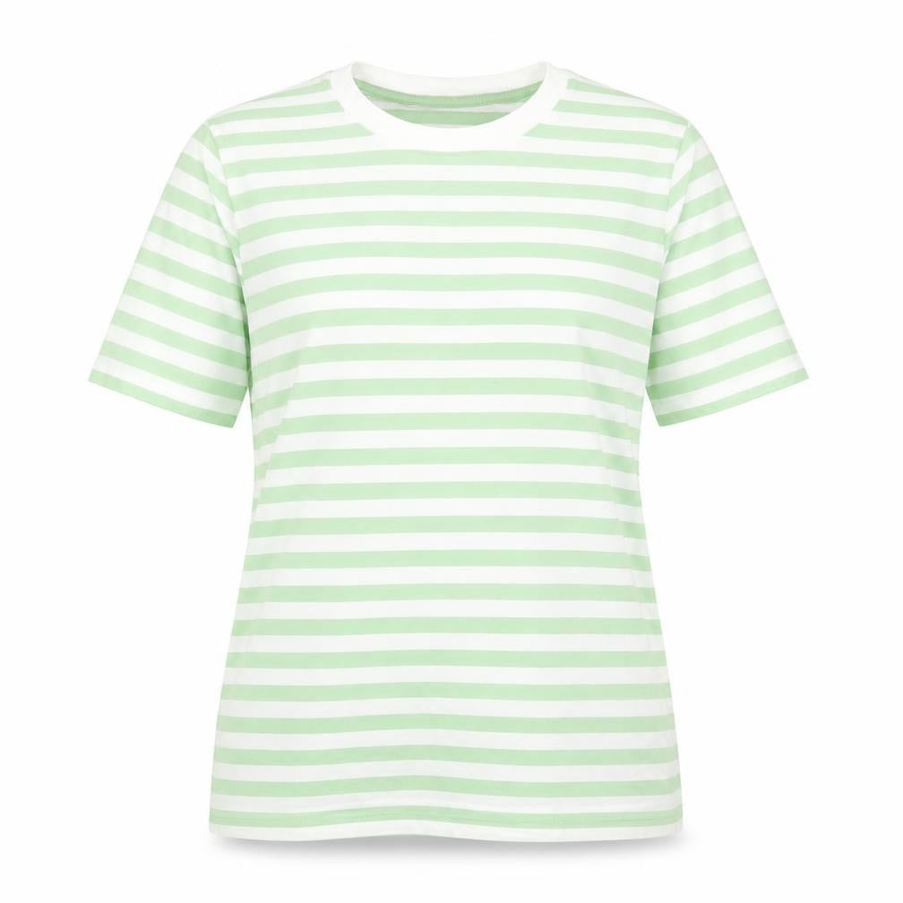 Womens UK Size M Pieces Green Basic T-Shirt