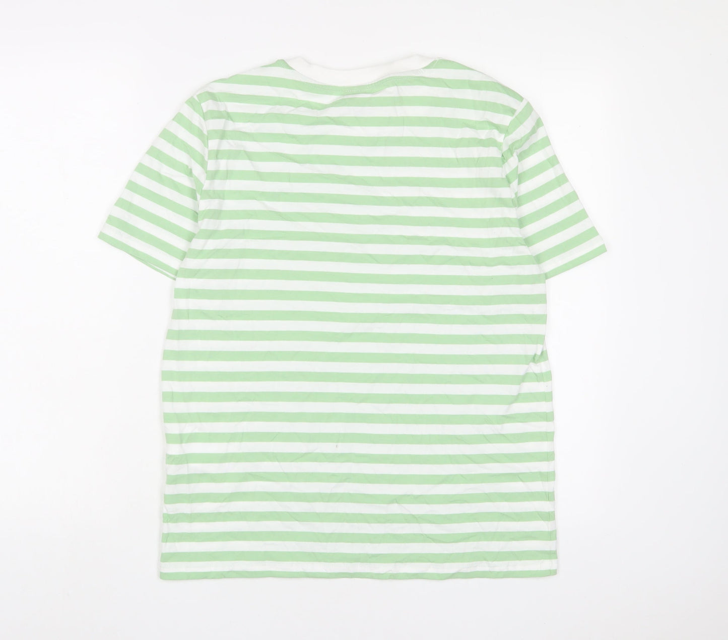 Womens UK Size M Pieces Green Basic T-Shirt