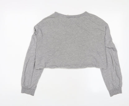 H&M Womens Grey Cotton Pullover Sweatshirt Size M Pullover - New York