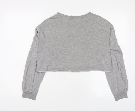 H&M Womens Grey Cotton Pullover Sweatshirt Size M Pullover - New York