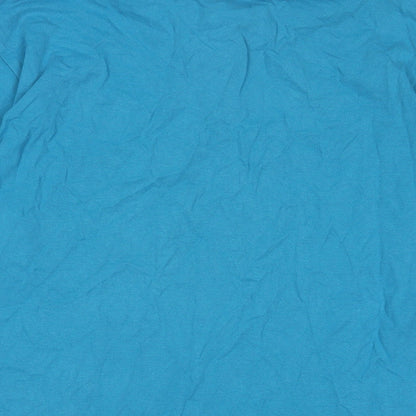 Originals Mens Blue Cotton Polo Size L Collared Button