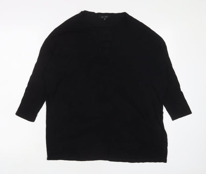 Womens UK Size 14 New Look Black Basic T-Shirt