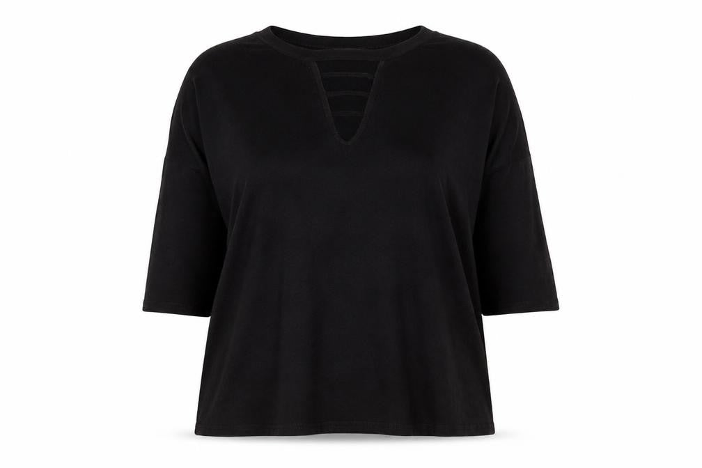 Womens UK Size 14 New Look Black Basic T-Shirt