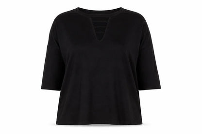 Womens UK Size 14 New Look Black Basic T-Shirt
