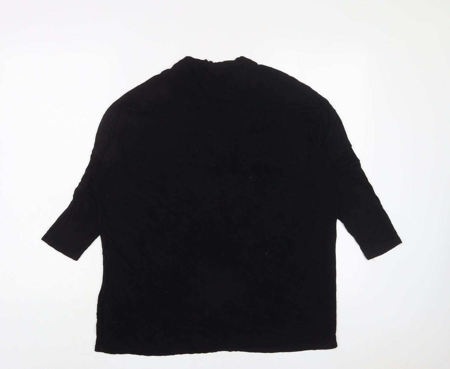 Womens UK Size 14 New Look Black Basic T-Shirt
